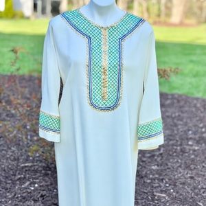 Vintage 1970’s Handmade Embroidered Moroccan Djellaba/Kaftan